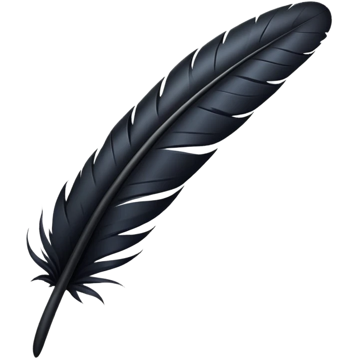 Black raven feather emoji