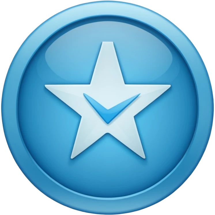Create telegram blue check mark emoji