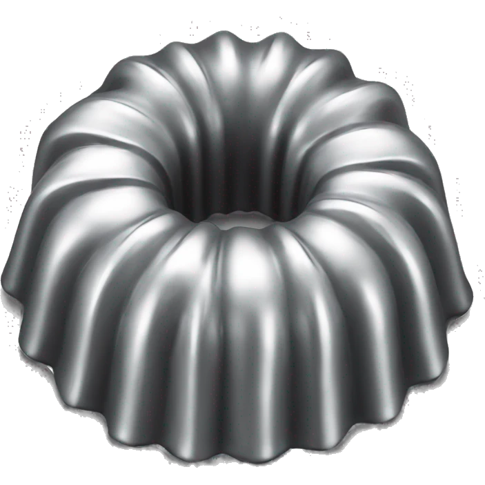 Realistic metallic bundt pan emoji