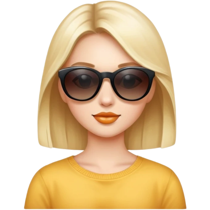 naked girl wearing sunglasses emoji