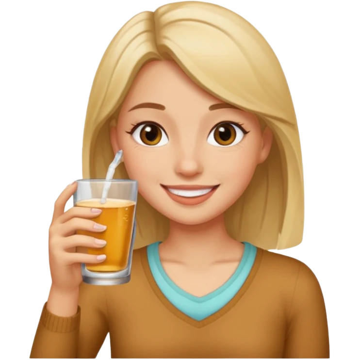 girl drinking emoji