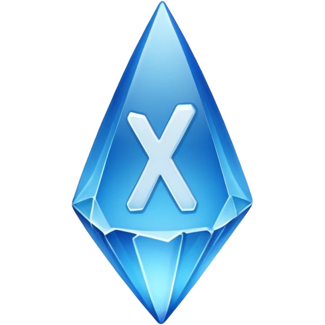 A white tick mark in a blue shard emoji