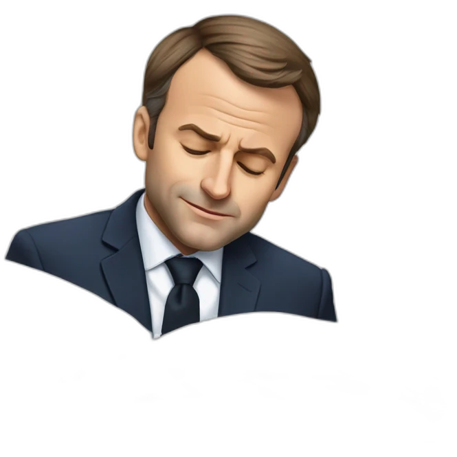 Emanuel Macron entrain de dormir emoji