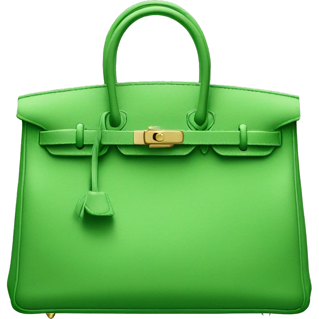 Birkin bag green emoji