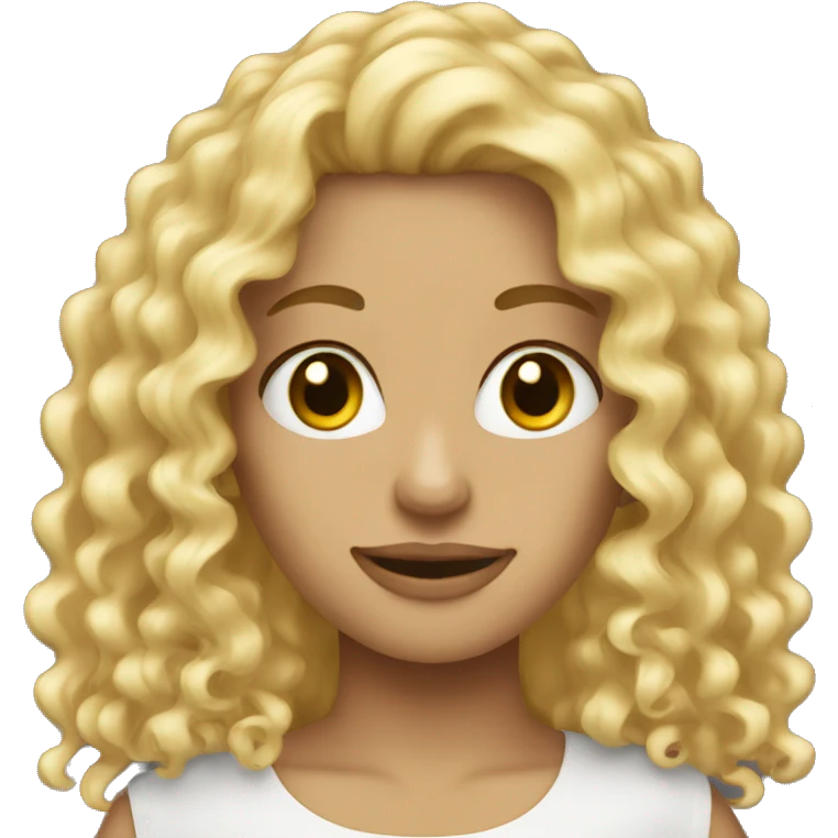 long blonde curly hair emoji