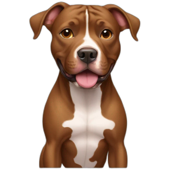 Brown pit bull emoji