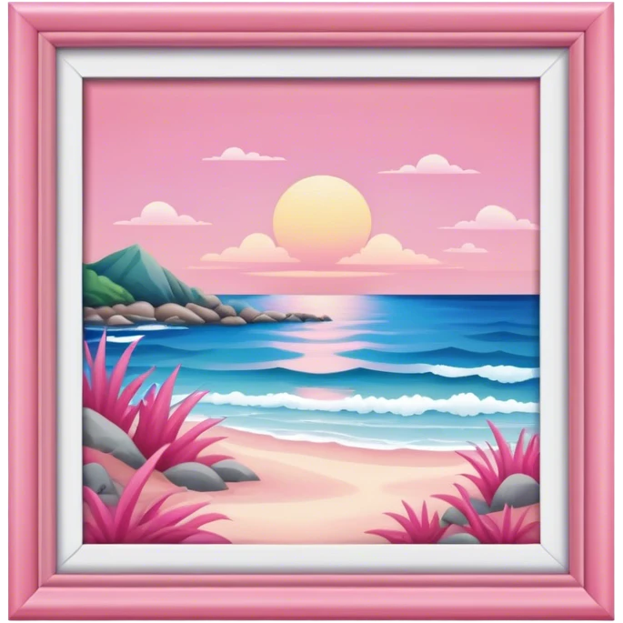 Coastal pink emoji