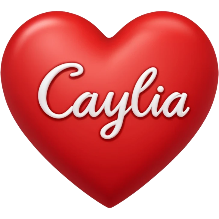 A heart with a name Cayla inside it emoji