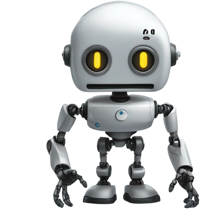 cute robot holds the clock emoji