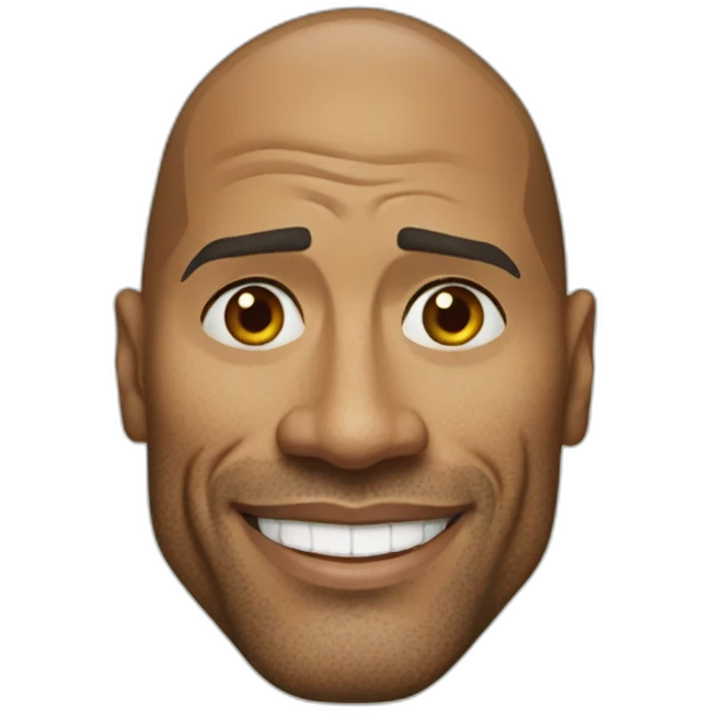 Dwayne Johnson moaï emoji