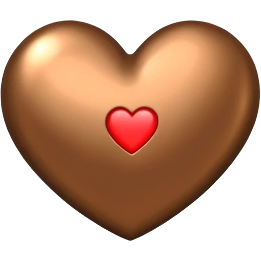 heart with a metallic bronze finish emoji