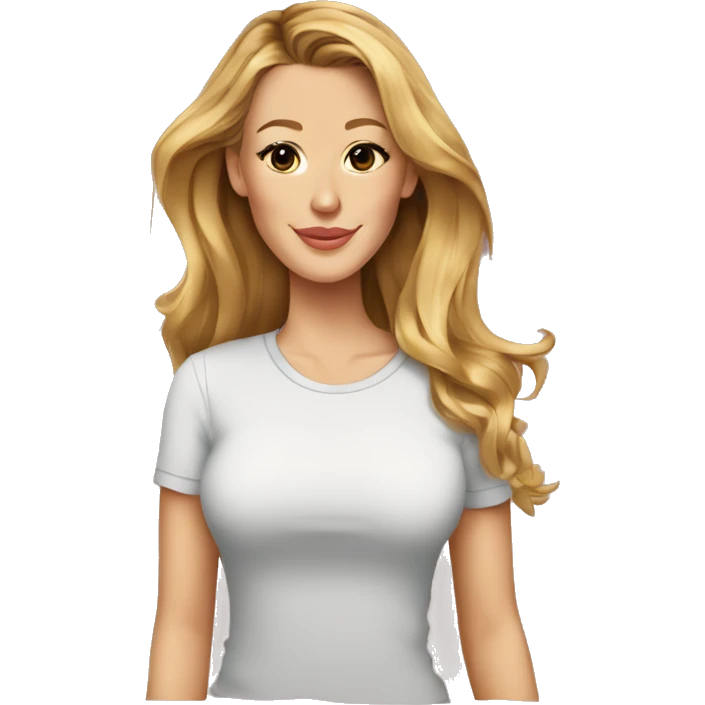 blake lively cartoon wearing tee emoji
