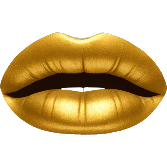 Gold lipstick emoji