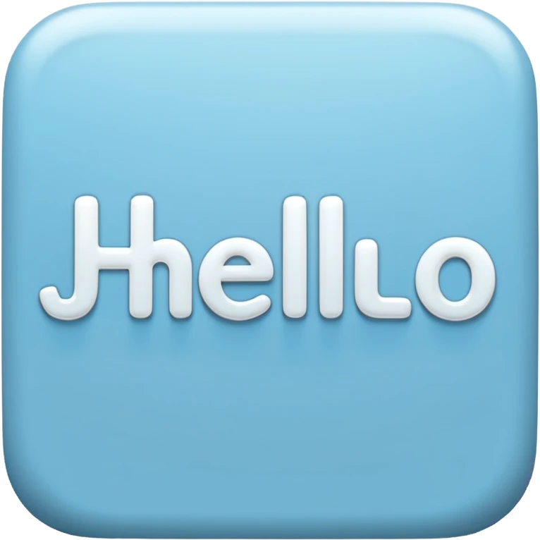 Light Blue “ hello January “ word  emoji