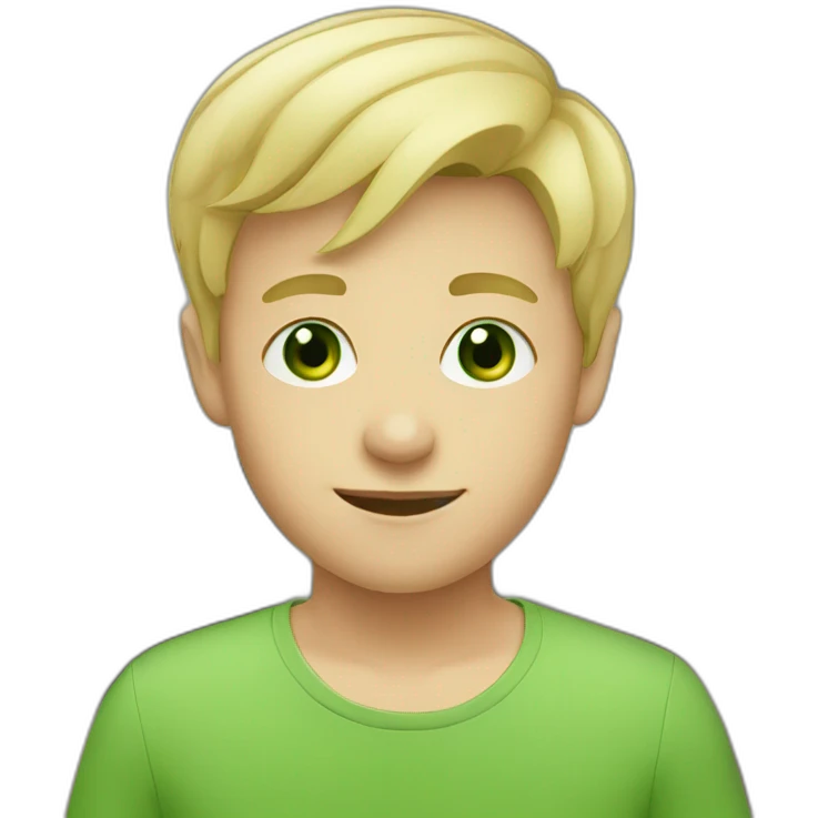 BLONDE BOY WITH GREEN EYES & SHORT HAIR emoji
