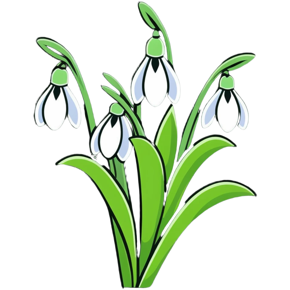 bouquet of snowdrop flowers emoji