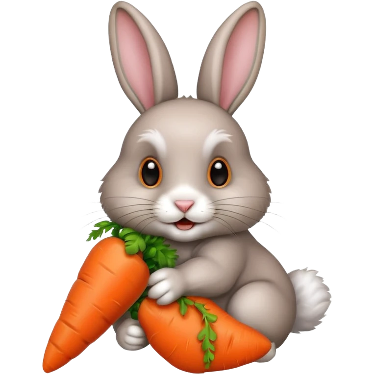 Conejo comiendo zanahoria  emoji