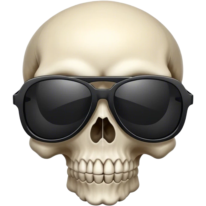 Skull emoji with black sunglasses emoji