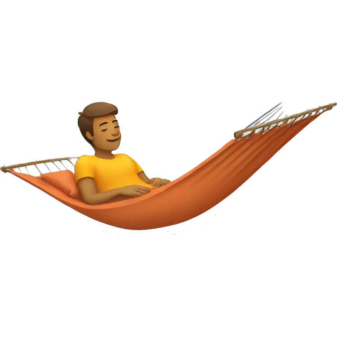 person laying in hammock emoji