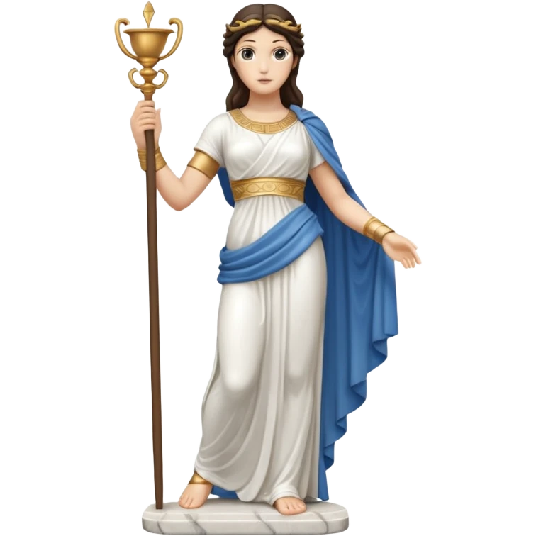 Marble Greek statue of a brunette Greek goddess  emoji