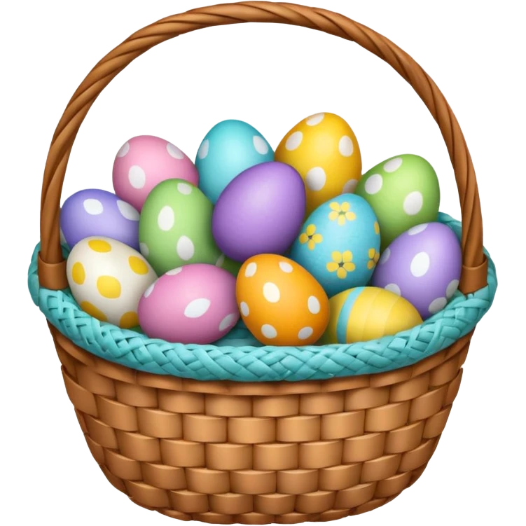 basket full of easter eggs emoji