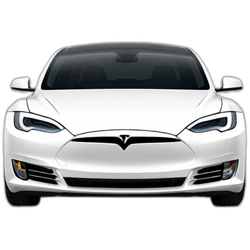 White Tesla modele 3 emoji
