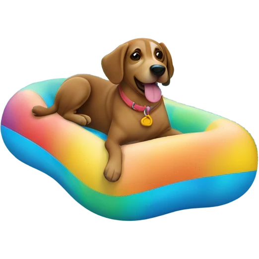 dog on floaty emoji