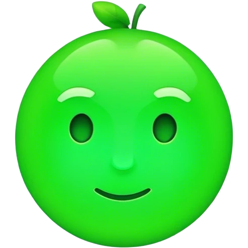 percent green neon emoji