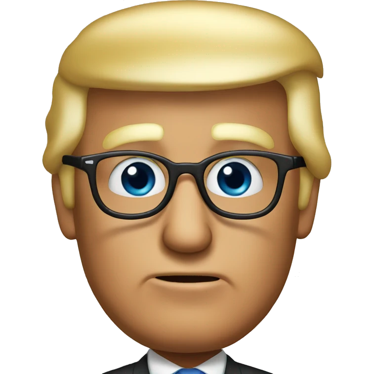 Trump with glasses emoji