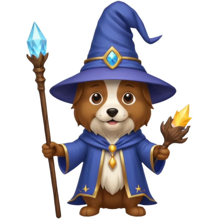 Dog wizard emoji