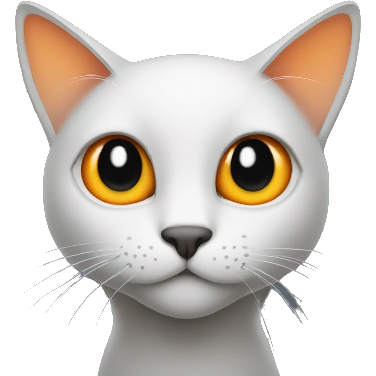 Black cat with orange eyes emoji