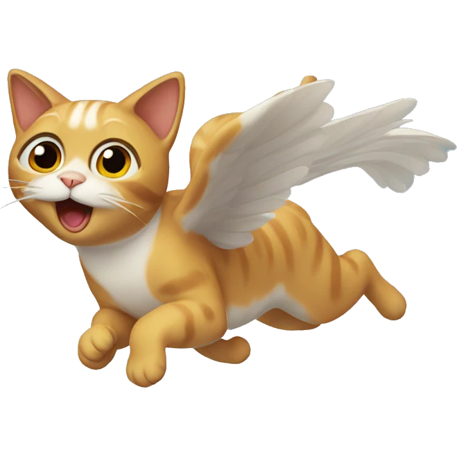 Cat flying  emoji