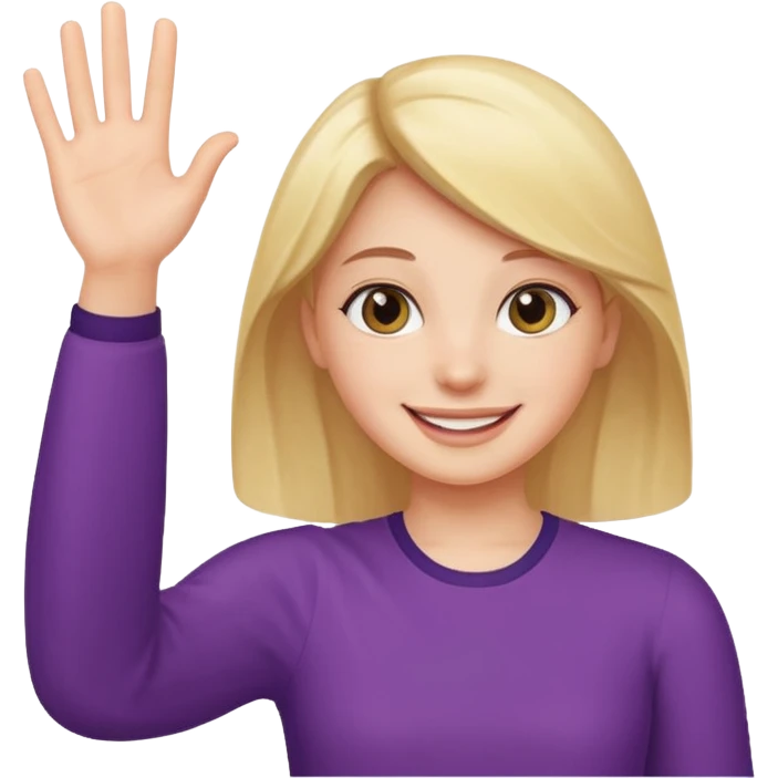 girl waving her hands away emoji