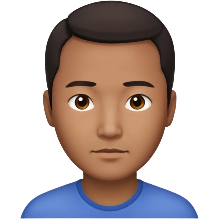 Receding hairline midpart Asian man. emoji