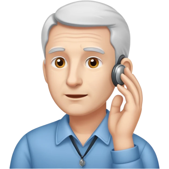 man hearing impairment emoji