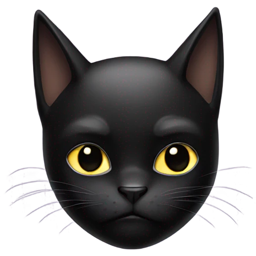 black cat as batman emoji