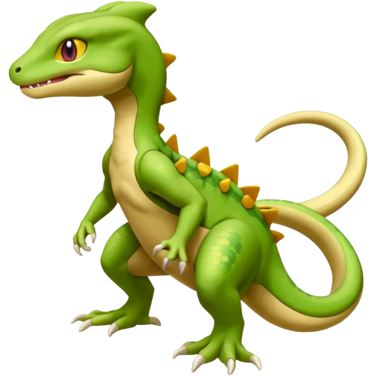 Mewtwo-lizard-Salandit-Treecko-Kecleon-Fakémon-Pokémon-hybrid-creature (full body)  emoji