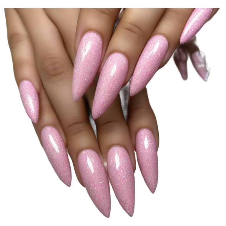 pink diamond acrylic nails emoji