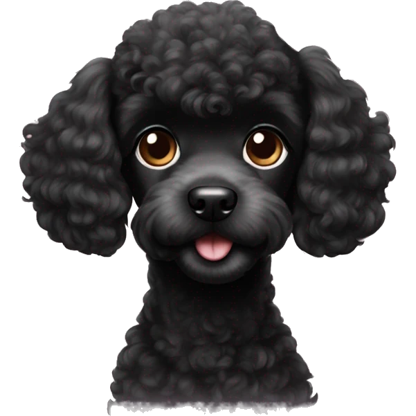 black poodle puppy emoji