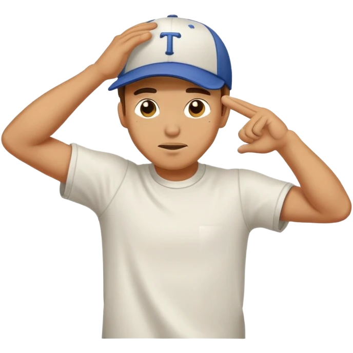 man dabbing emoji