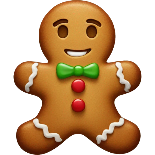 Gingerbread man emoji