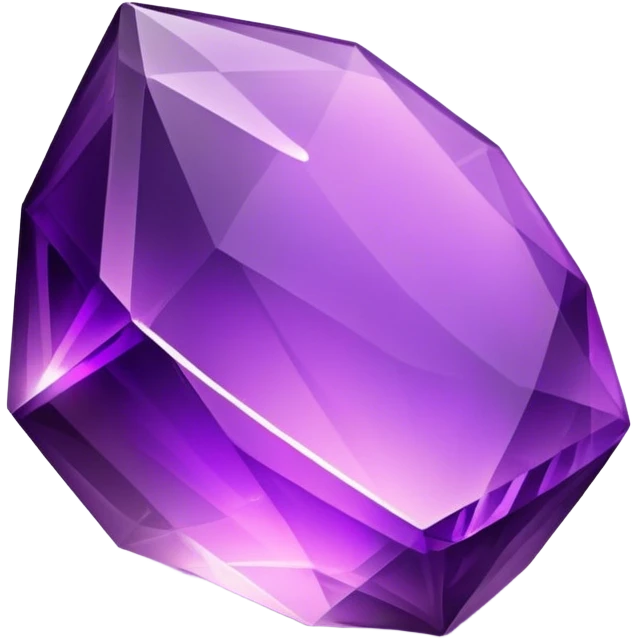 Cinematic Realistic Amethyst Emoji, Rich and soothing, with smooth, polished purple facets catching the light and casting soft, calming reflections. The deep violet hue seems to glow with an ethereal light, radiating peaceful energy and elegance. Soft glowing outline, capturing the essence of tranquility and mystery in a stunning amethyst. emoji