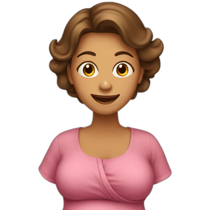 mujer feliz embarazada emoji