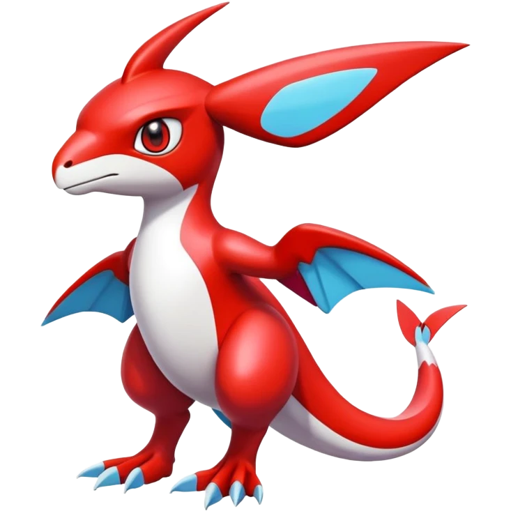  Cute Shiny Exotic Colorful Guilmon-Latias-Koraidon-Fakémon-hybrid-creature (full body)  emoji