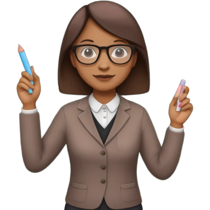 teacher at chalkboard emoji