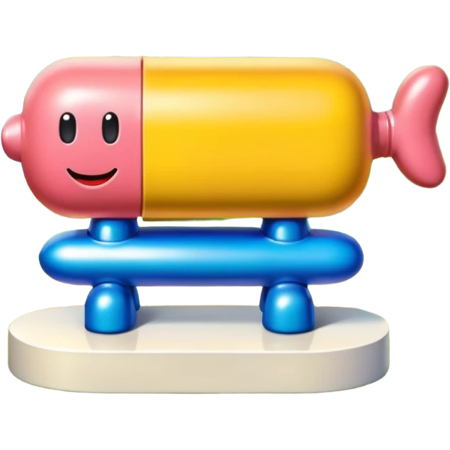  SPAM sausage jeff koons style sculpture art french landscape  emoji