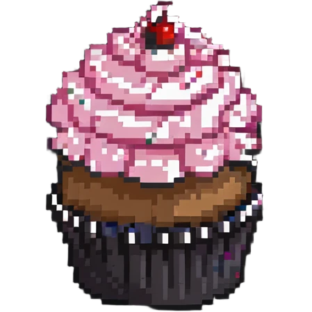 cupcake with pink icing emoji