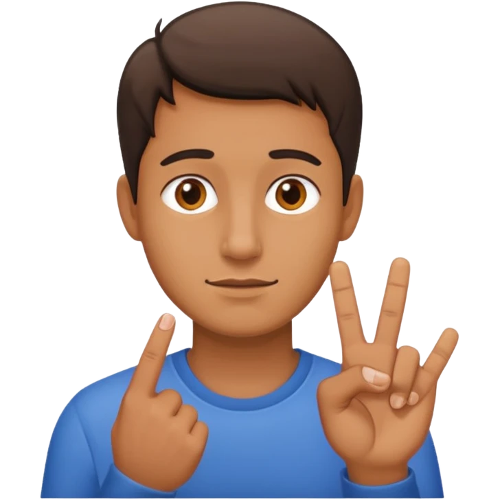 mano 1 dedo menos emoji