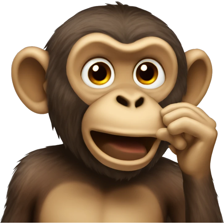 Capuchino monkey coughing emoji