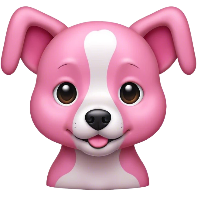Un perro rosado emoji